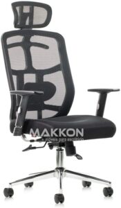 Cadeira Escritório Presidente Preta MK-4007 - Makkon