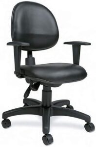 Cadeira Executiva Ergonômica-1910 backsysten Nr17 da ABNT com regulagem de Braço - Cor Preto
