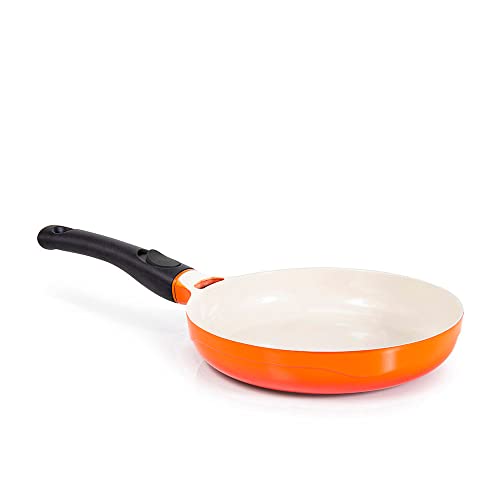 Frigideira, 24 cm, com Cabo Destacável, Le Cook LC1807, Laranja, Le Cook, LC1807, Laranja