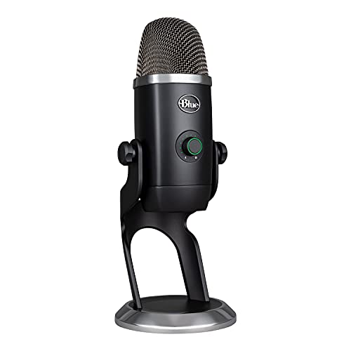 Microfone Condensador USB Blue Yeti X com 4 Padrões de Captação e Conexão Plug and Play para Jogos, Podcasts, Gravações...