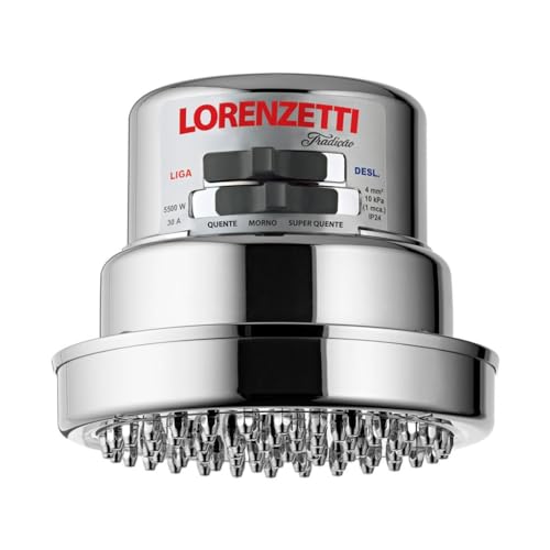 Chuveiro Tradição 127V 5500W, Lorenzetti, 7514205, Cromado, Pequeno
