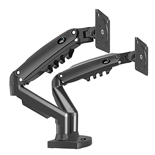 Suporte Articulado de Mesa com Pistão a Gás e Ajuste de Altura para 2 Monitores de 17” a 27” -...
