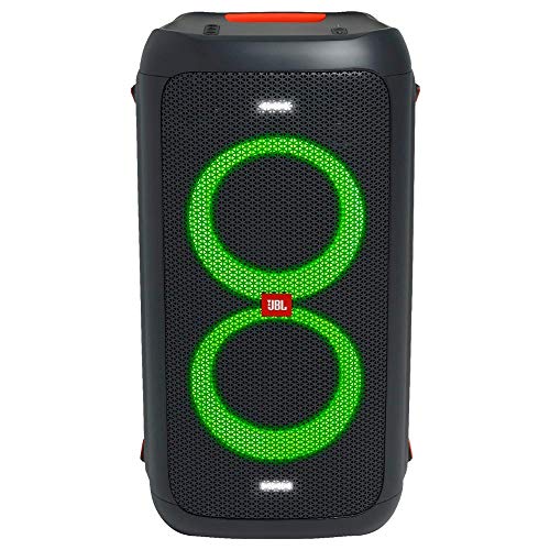 Caixa de som portátil para festas com Bluetooth e efeitos de luzes,JBLPARTYBOX100BR